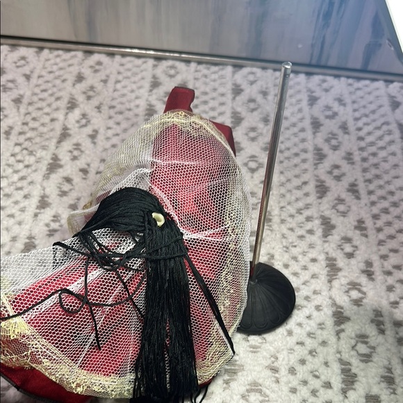 Vintage Porcelain Victorian Dresser Half Doll or Tassel Doll Stand & Hang Option - Picture 13 of 16